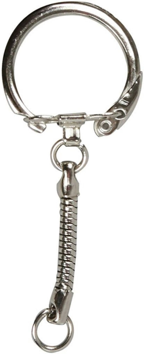 Creativ company sleutelhanger rond 2,3 cm zilver 25 stuks