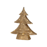 Lumineo kerstboom papier goud led 10x34x40cm warm wit
