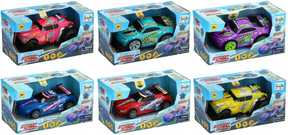 Street racer 1:24 evolution racer met licht en geluid ass.