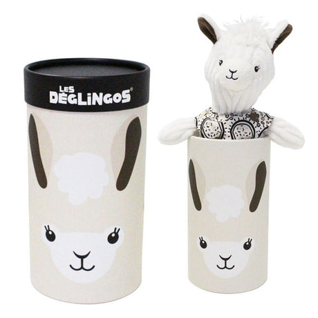 Knuffel in koker, de jonge lama 33 cm