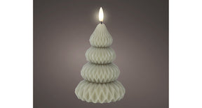 Led kaars wax steady binnen groen warm wit d9 h13,5cm