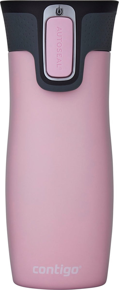 Contigo west loop autoseal thermosbeker, roestvrijstalen isoleerbeker, koffiebeker-to-go, bpa-vrij, lekvrije beker-to-go met easy-clean-deksel, houdt tot 5 uur warm, 470 ml | millenial pink