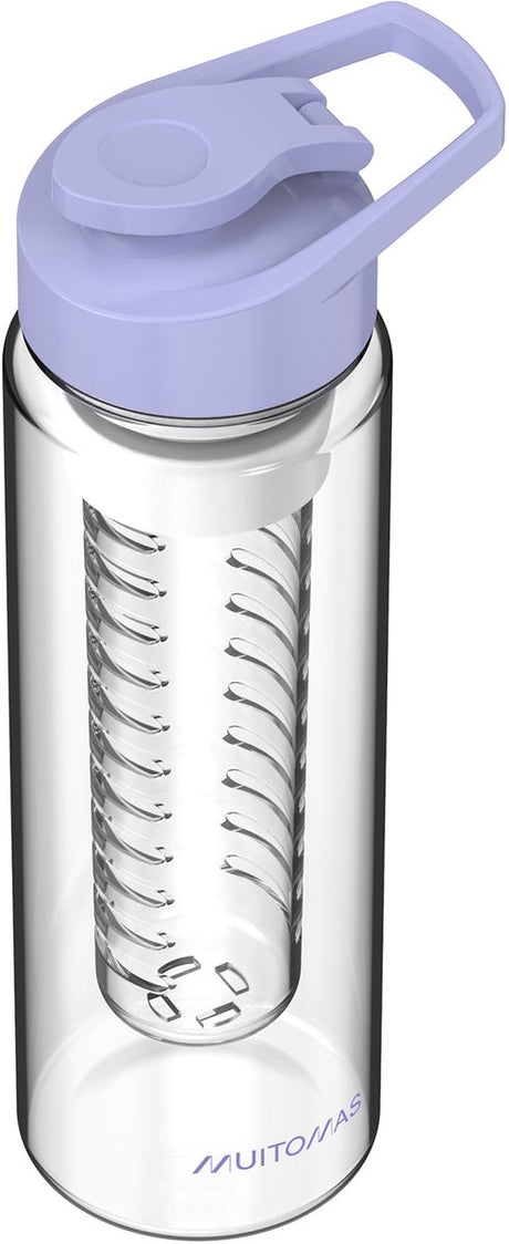 Muitomas waterfles - infuser voor fruit, thee of kruiden – drinktuit - 700ml - violet