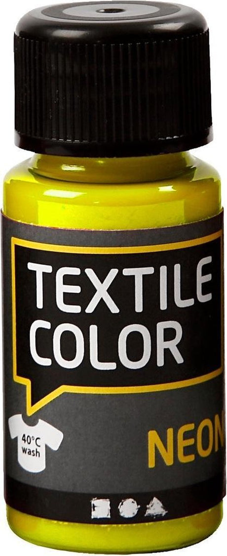 Creativ company textielverf - neon geel - creotime - 50 ml
