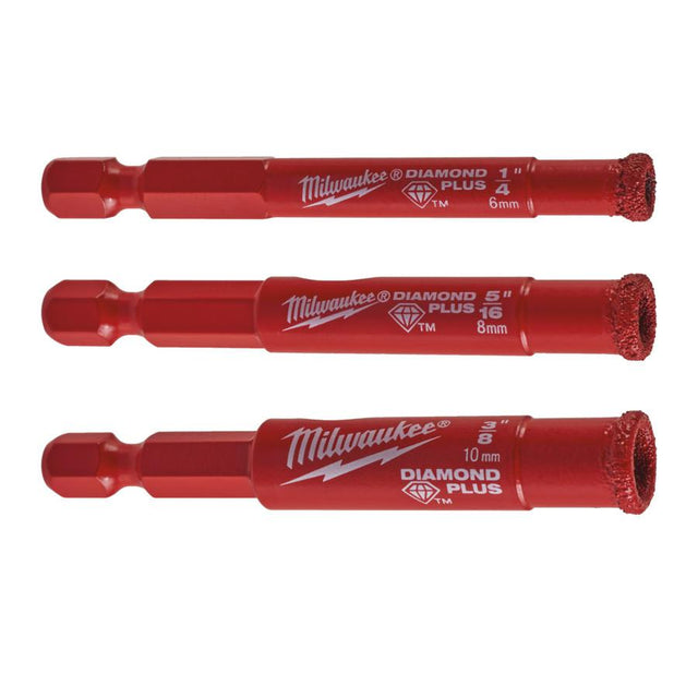 Milwaukee diamanten kroon set 3szt. hex