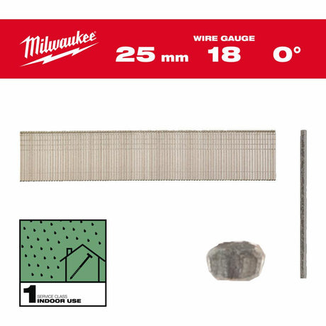 Milwaukee styfts 18g 25mm 5000szt. - m18fn18gs