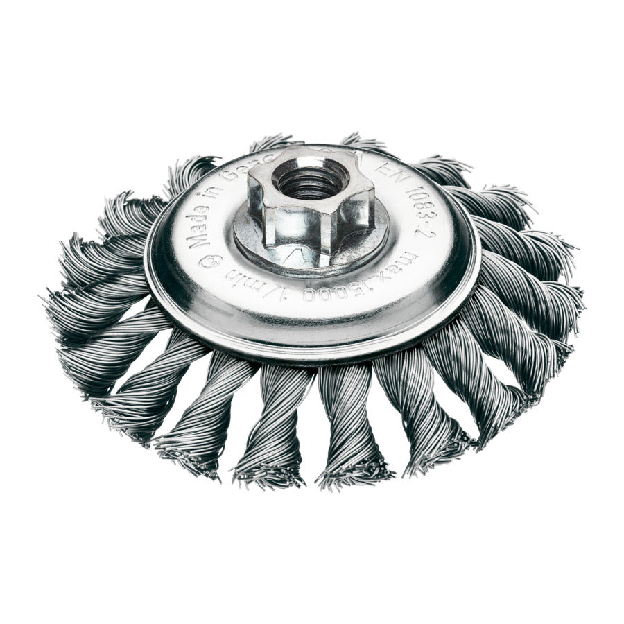 Milwaukee conische draadborstel m14 115x12 gebonden staal 0.5-1szt.