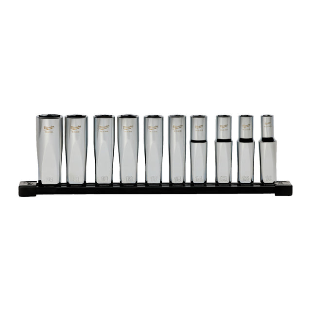 Milwaukee set lange metrische caps 1 2 10szt. op het spoor
