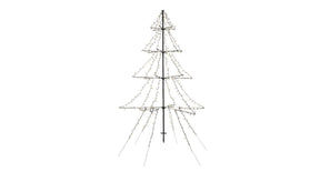 Led light-up cl tw tree out black warm white 200cm-1200l