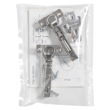 Mack 1071150 - 2 inboorsch. clip on soft cl. 26mm 110° opliggende deur | 5 stuks