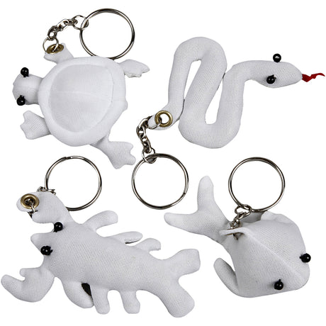 Creativ company figuren van textiel met sleutelhanger