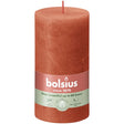 Bolsius rustiek stompkaars earthy orange ø68x130 mm 60 uur (4 stuks)