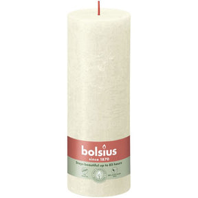 Bolsius rustiek stompkaars soft pearl ø68x190 mm 85 uur (4 stuks)