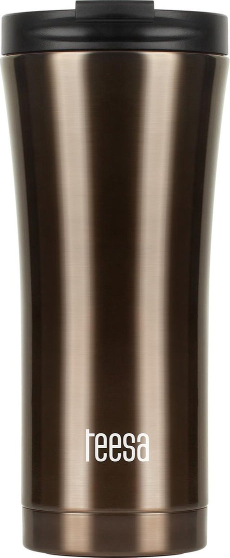 Teesa tsa0008 - roestvrijstalen thermobeker, 500 ml, bruin