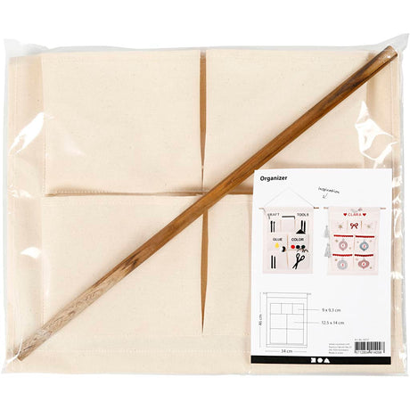 Creativ company https: www.cchobby.nl hangende-organiser-h-46-cm-b-34-cm-licht-naturel-1-stuk