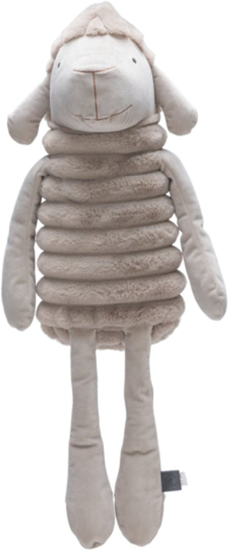 Designed by lotte reza hondenknuffel schaap - hondenspeeltjes - xl-knuffel dikke ribstof - beige - 64x26x17 cm xl