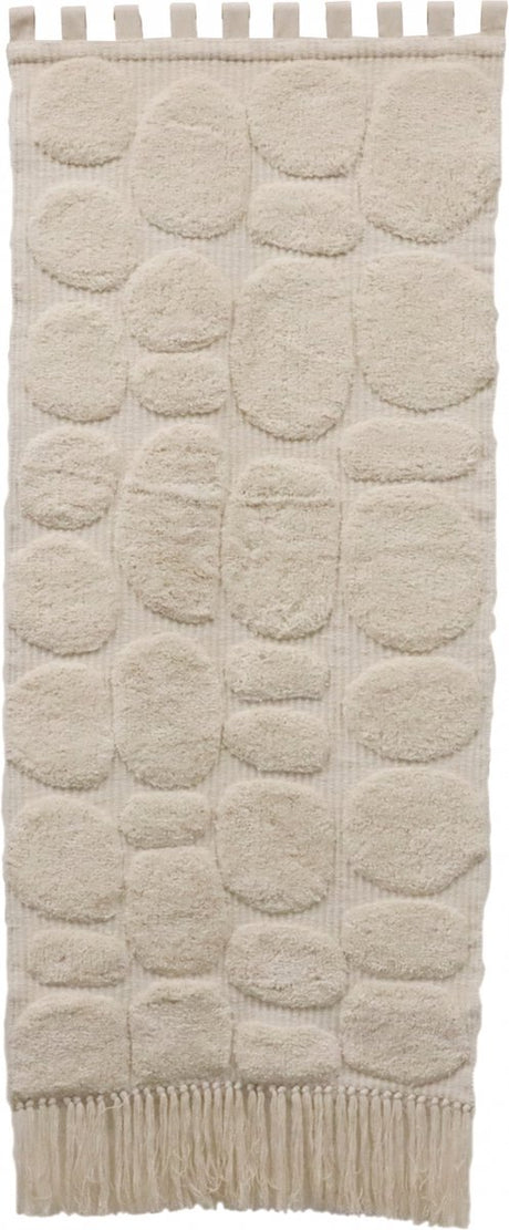 Hd collection wall plaque irregular blocks cotton ivory 77x2x180cm