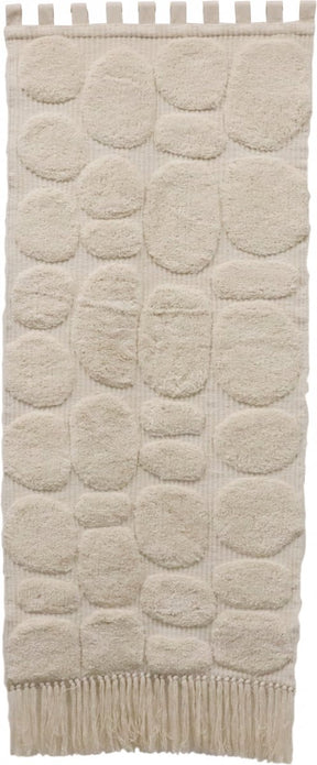 Hd collection wall plaque irregular blocks cotton ivory 77x2x180cm