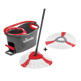 Vileda turbo - pedaalsysteem met 2 vervangingen - microvezelmop 2in1