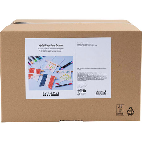 Creativ company https: www.cchobby.nl groepsset-verf-je-eigen-spandoek-afm-10-5x12-cm-lijndikte-2-3-3-6-mm-diverse-kleuren-60-stuk-1-doos
