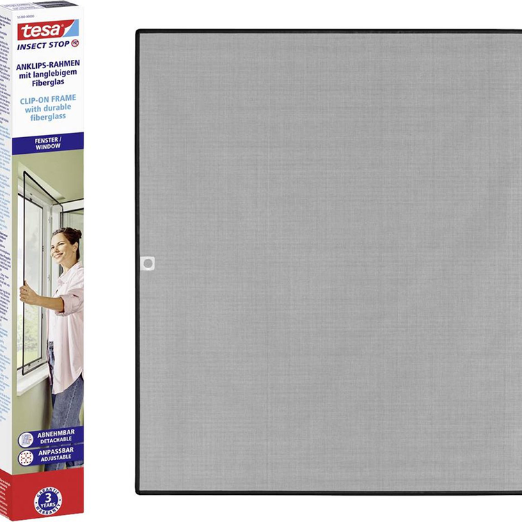 Tesa 1075235 - insect stop vliegenhor clip-on -frame 1,20m x 1,40m | 1 stuks