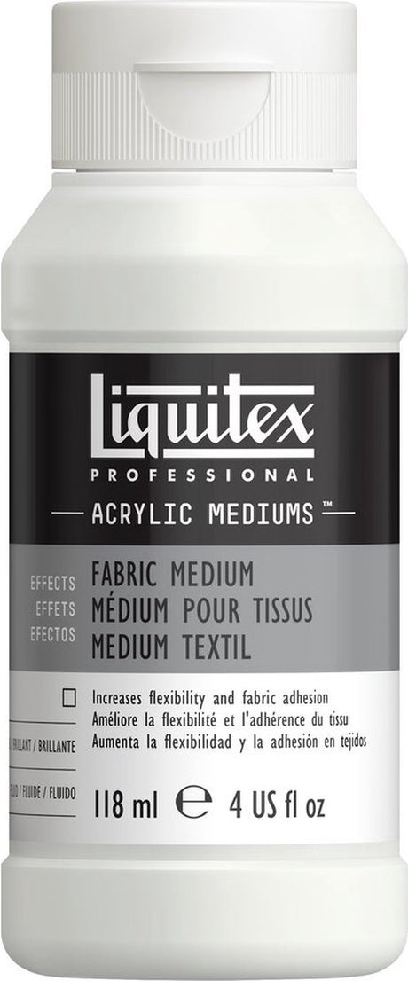 Liquitex 126804 professional fabric medium 118 ml – acryl medium voor textiel, flexibele en duurzame kleuren