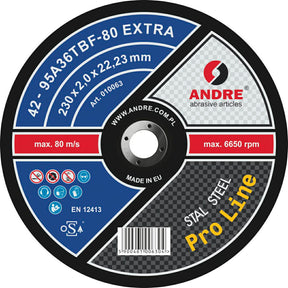 Andre metalen schild 230 x 2,0mm metaalbocht pro line