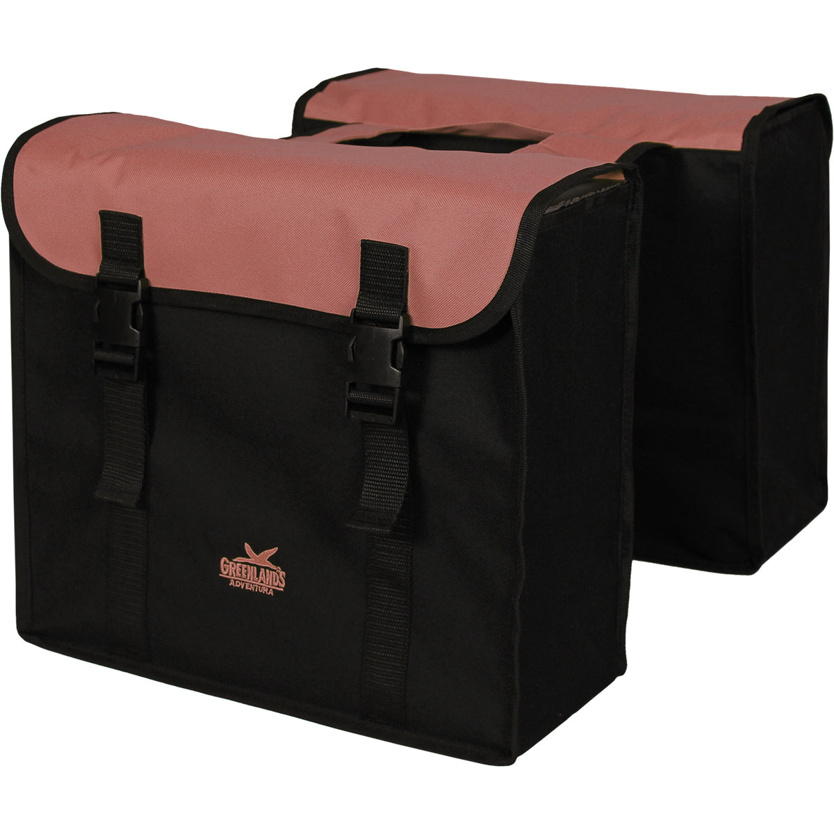 Gréngland faarweg Serie zweemol duebel Vëlo Bag 37x3x13 cm 34 l. schwaarz Red