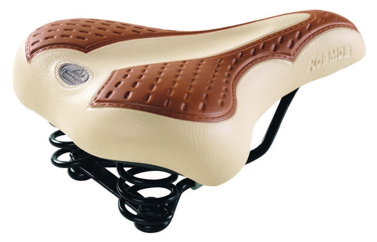 Selle Montegrappa Saddle Cosmos with suspension cream brown on map