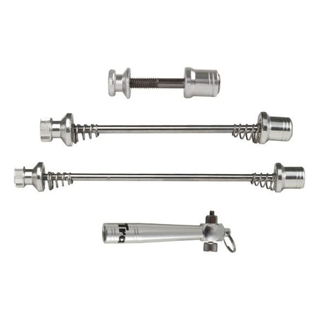 TranzX - Quick release voor achternaaf + zadelpen zilver