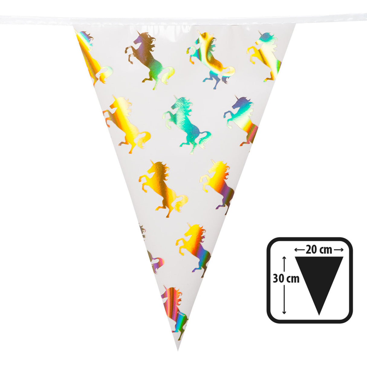 Boland vlaggenlijn unicorn folie 4m 30x20cm