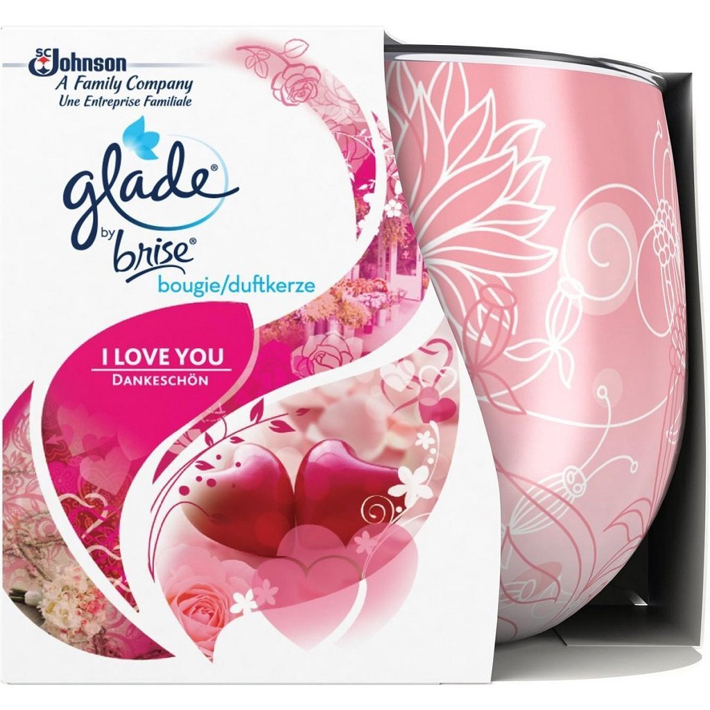 Brise glade by brise i love you geurkaars in decoratief glazen potje 120gr.