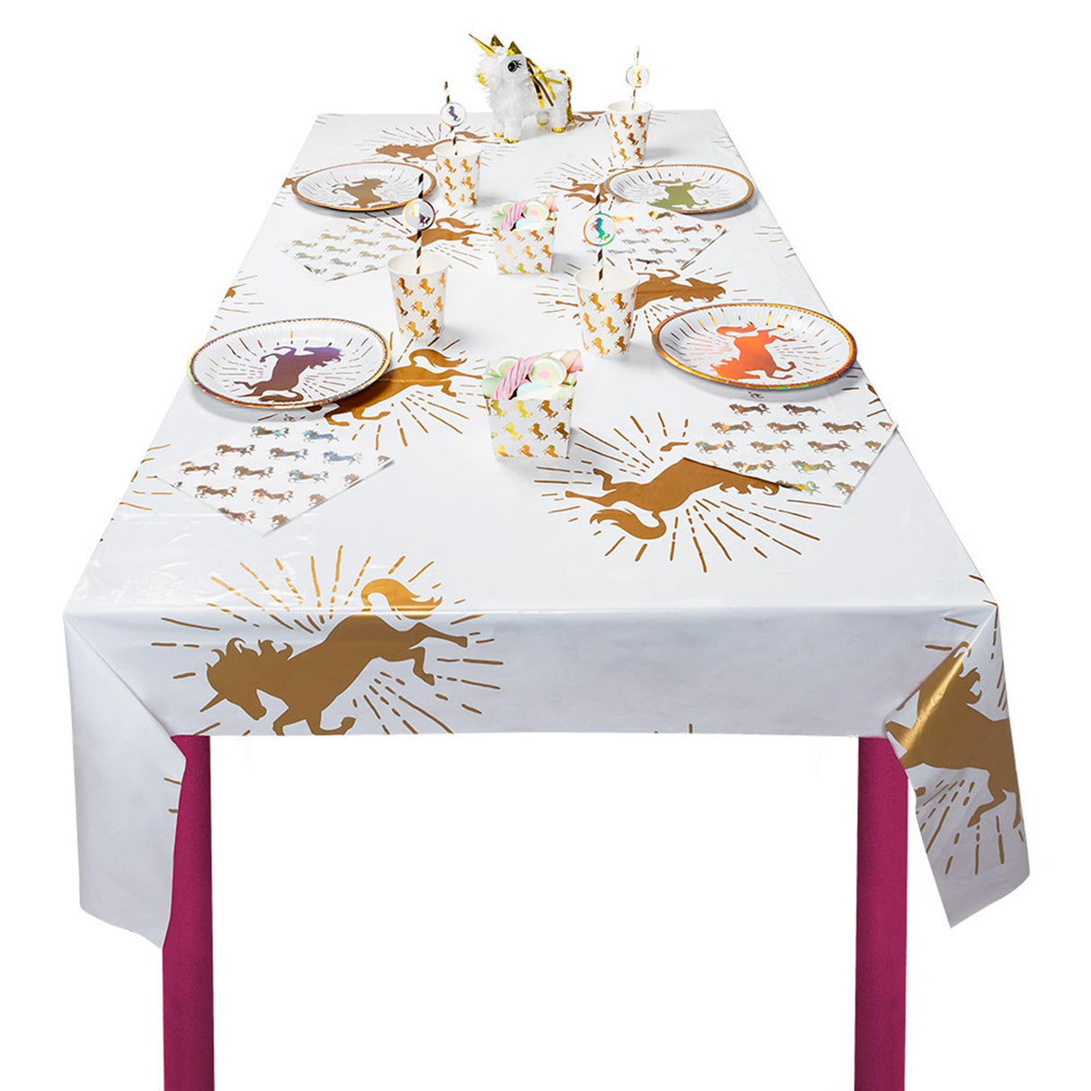 Boland papieren bordjes eenhoorn set a 10 stuks ø23cm