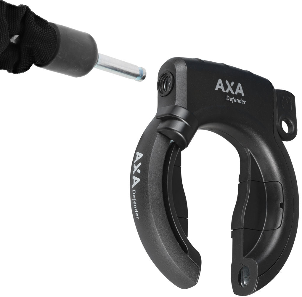 Axa ringslot defender retractable met uitneembare sleutel - zwart