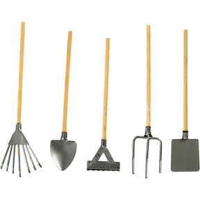 Creativ company cc miniatuur tuingereedschap l: 11 cm 5 stuks