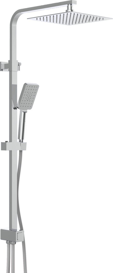 Schütte silver rain douchesysteem - regendouche - met push-button omsteller - rail van 80 tot 120 cm uittrekbaar - chroom