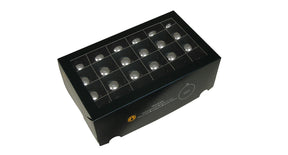 W b. 48 glassballs cap silver shiny 40 mm
