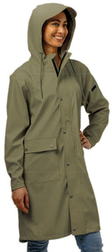 Mirage Raincoat Dešťová srážka Velikost příkopu XL vyrobená z polyesterového měkkého dotyku Olive Green