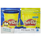 PLAY-DOH GRAB- OCH GO COMPEAL BAG + 2 Colors of Clay