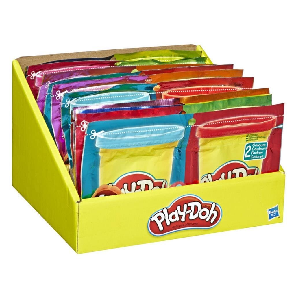 PLAY-DOH GRAB- OCH GO COMPEAL BAG + 2 Colors of Clay