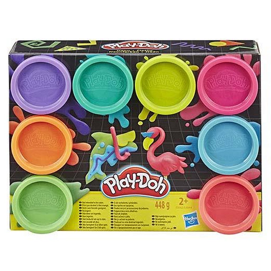 Play-doh duhové barvy 8 sklenic hlíny