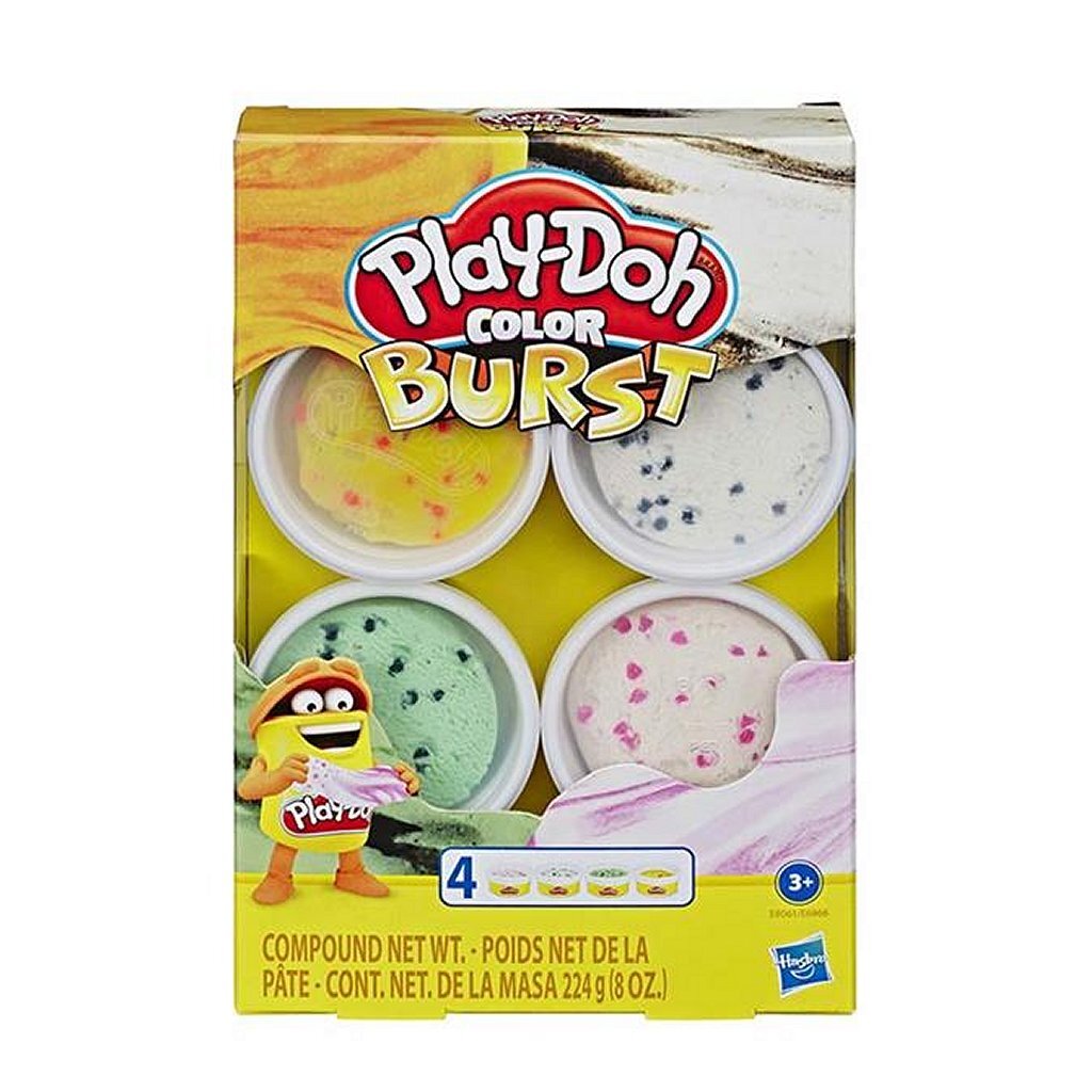 Play-Doh-Farben Explosion mit 4 Gläsern Ton