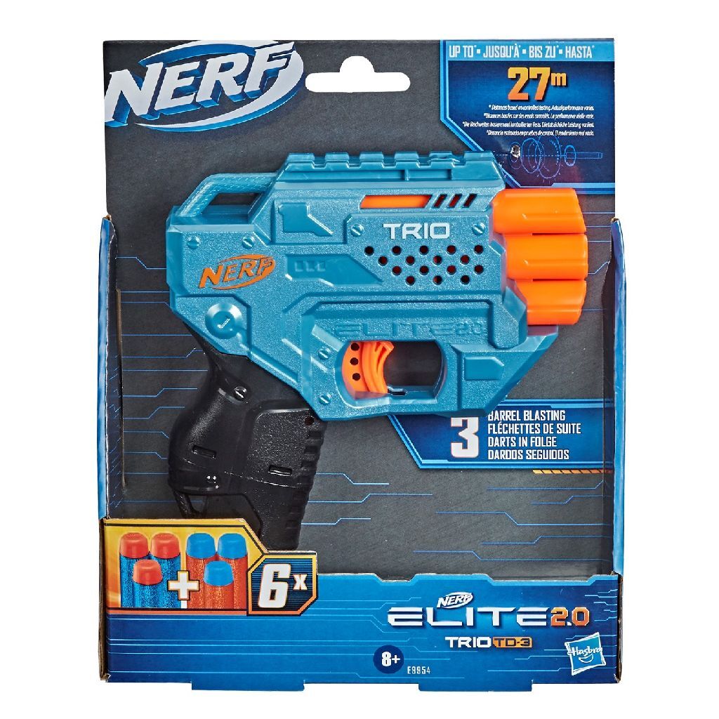 Hasbro Nerf Elite 2.0 Trio TD 3 Blaster + 6 dart