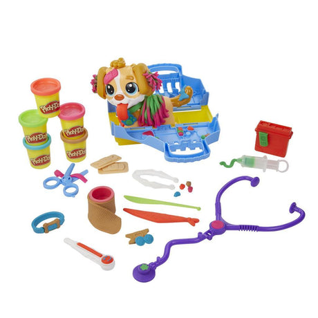 Play-doh dierenarts speelset - boetseerklei - inclusief 5 potjes - knutselen voor kinderen