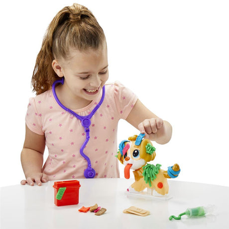 Play-doh dierenarts speelset - boetseerklei - inclusief 5 potjes - knutselen voor kinderen