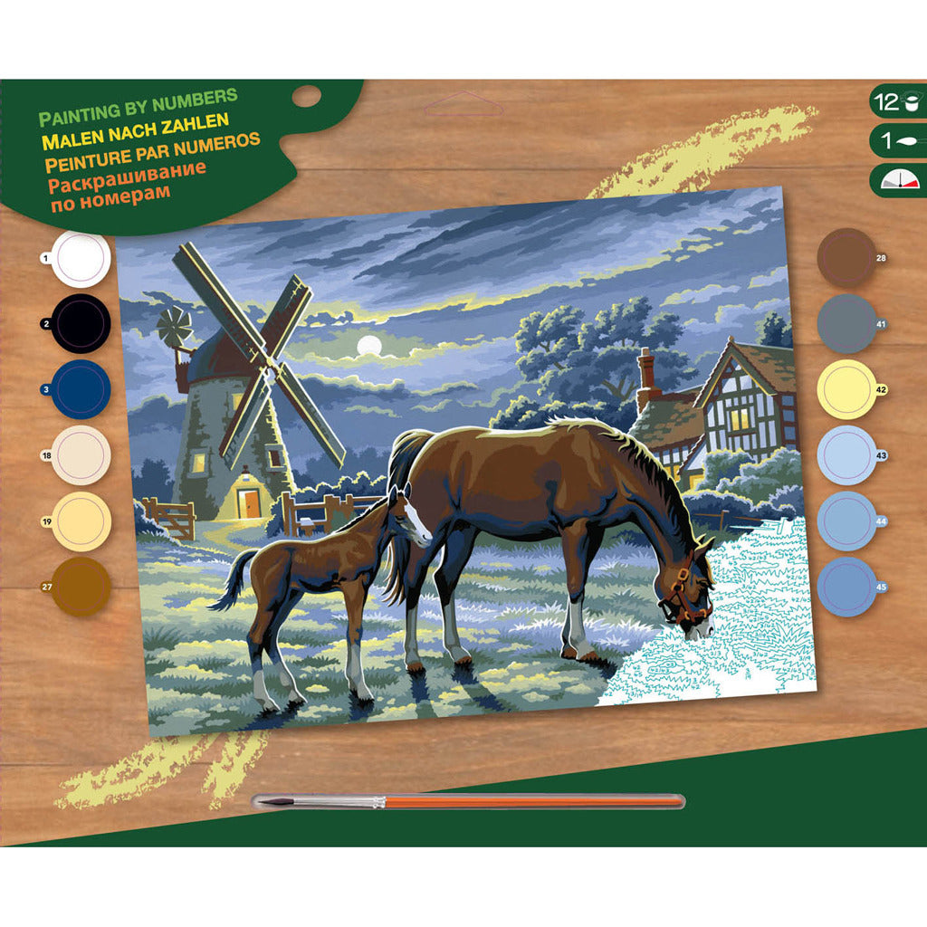 Basic Painting on Number Horses