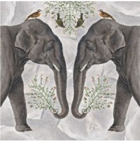 Kaart+envelop indian olifant. 16x16 cm