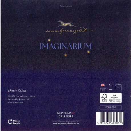 Kaart+. woe zebra. imaginarium. 16x16 cm
