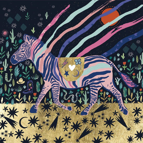 Kaart+. woe zebra. imaginarium. 16x16 cm | 6 stuks