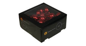W b. 36 glassballs wire red shiny 40 mm